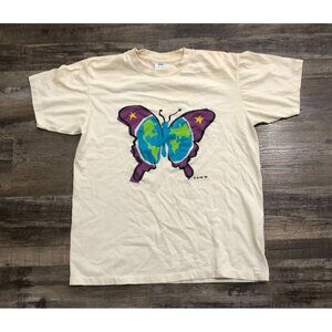 Vtg Vintage 1994 Butterfly Graphic Mens Large Single Stitch T Shirt Evolutions